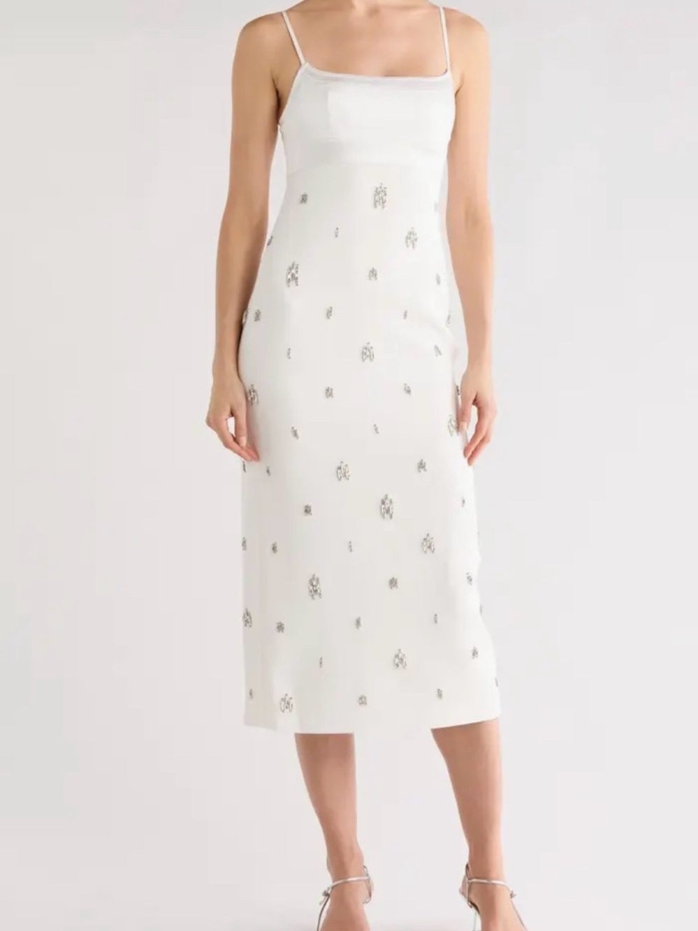 A.L.C Alana Dress White Embellished Slip Dress